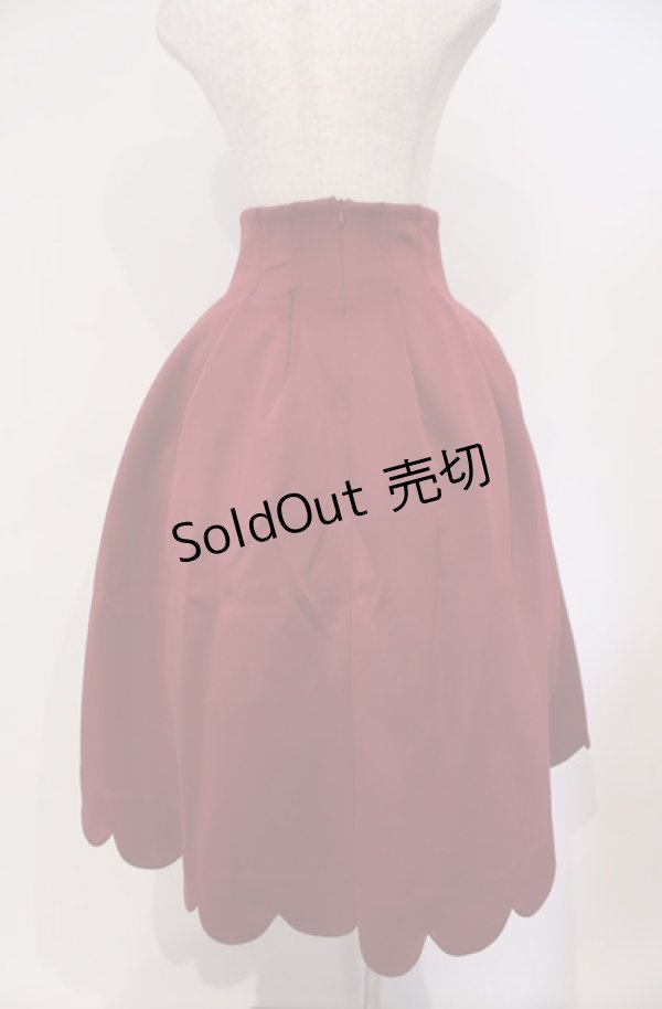 画像2: Maison de FLEUR Petite Robe canone / しゃんと歩けるボリュームスカート S ボルドー O-26-02-04-024-EL-SK-OW-OS (2)