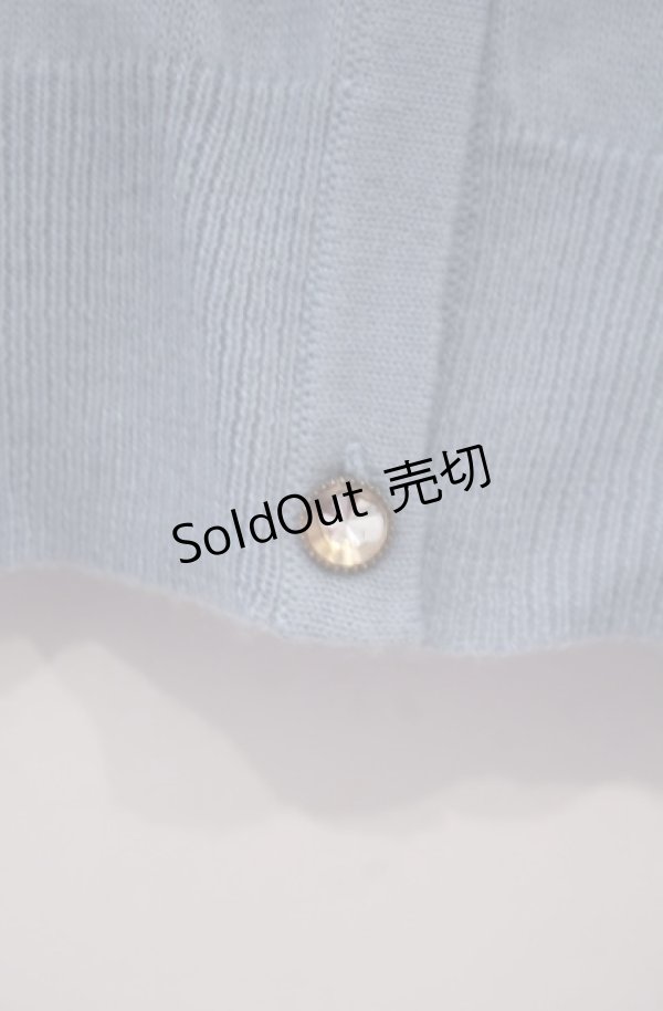 画像2: Secret Honey / 雪の結晶刺繍カーディガン  サックス O-26-02-04-025-CA-TO-OW-OS (2)