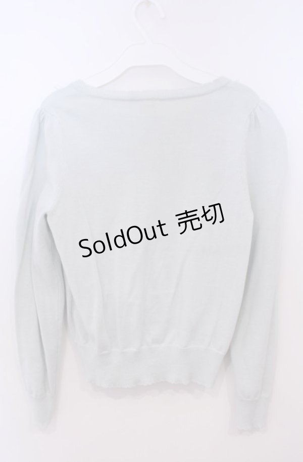 画像4: Secret Honey / 3D花＆蝶カーディガン  サックス O-26-02-04-029-CA-TO-OW-OS (4)