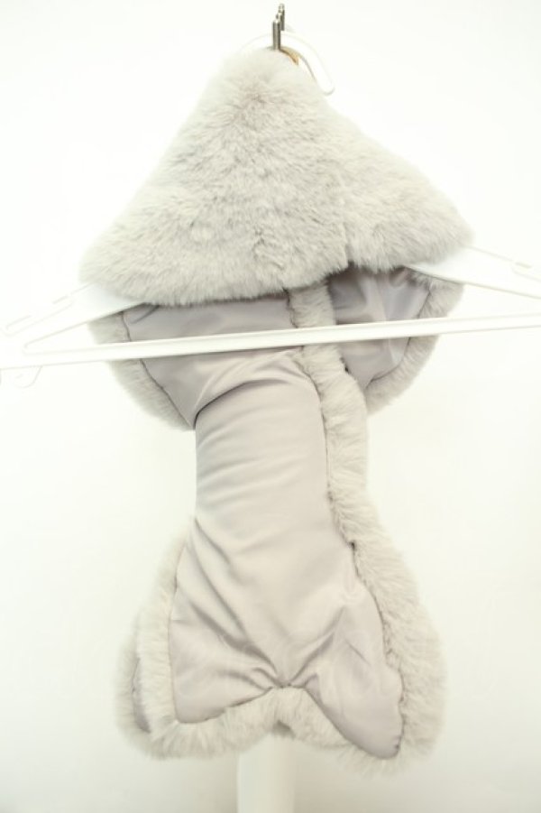 画像2: F&A / リボンタイエコファーティペット  グレー O-26-02-05-046-LO-ZA-IG-OS (2)