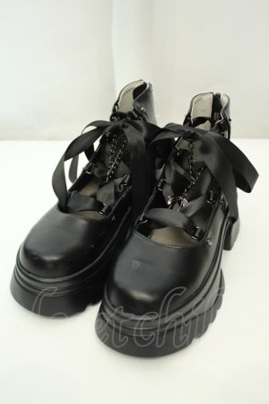 画像: NIBBLE POISON / レースアップパンプス M クロ O-26-02-05-047-0-SH-OW-OS