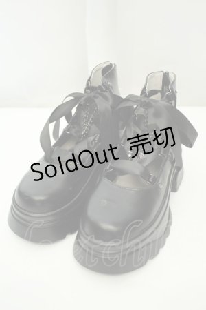 画像: NIBBLE POISON / レースアップパンプス M クロ O-26-02-05-047-0-SH-OW-ZTK035