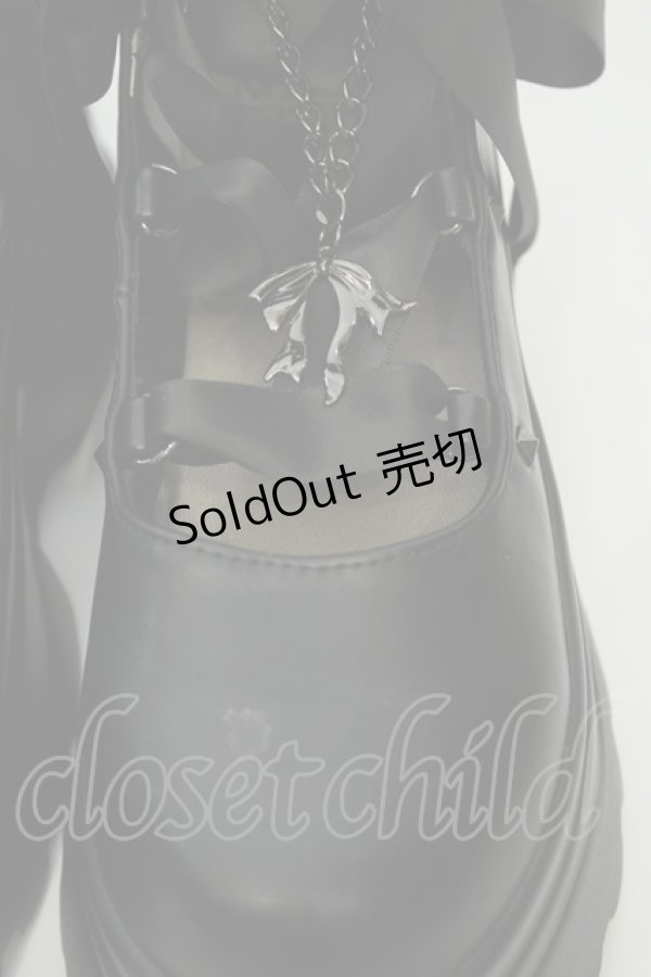 画像2: NIBBLE POISON / レースアップパンプス M クロ O-26-02-05-047-0-SH-OW-ZTK035 (2)