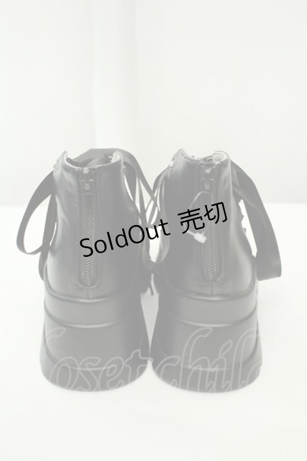 画像4: NIBBLE POISON / レースアップパンプス M クロ O-26-02-05-047-0-SH-OW-ZTK035 (4)