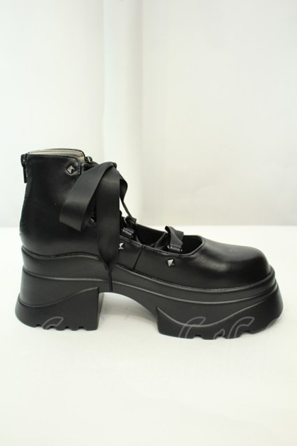 画像5: NIBBLE POISON / レースアップパンプス M クロ O-26-02-05-047-0-SH-OW-OS (5)