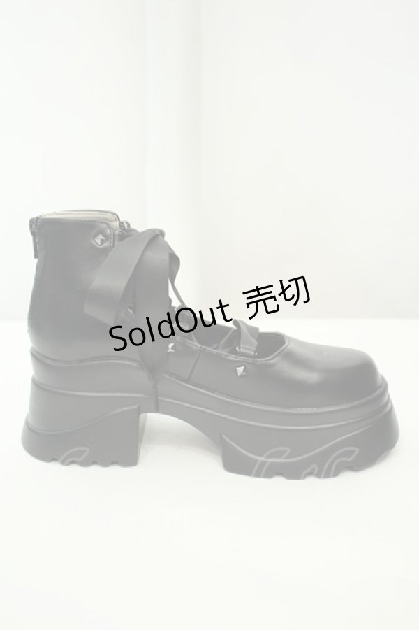 画像5: NIBBLE POISON / レースアップパンプス M クロ O-26-02-05-047-0-SH-OW-ZTK035 (5)