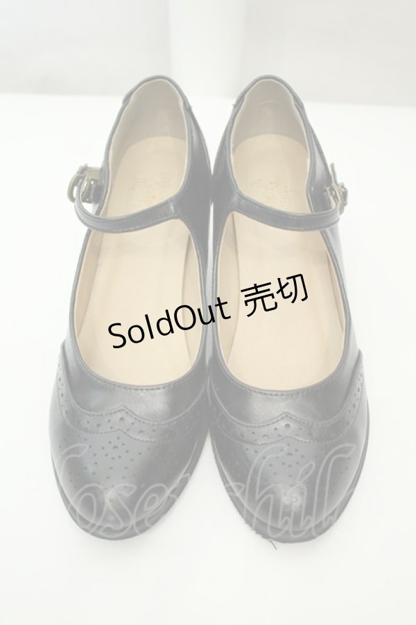 画像2: an another angelus / チップウィングパンプス M クロ O-26-02-05-048-CA-SH-IG-OS (2)