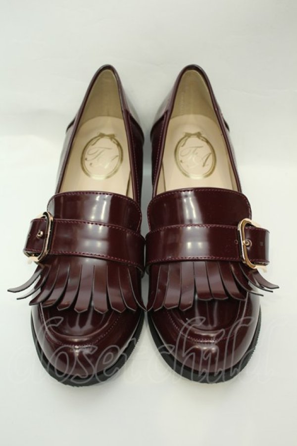 画像2: F i.n.t / バックル使いローファー M ワイン O-26-02-05-050-0-SH-IG-OS (2)