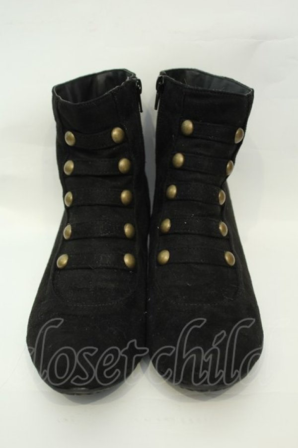 画像2: an another angelus / ローヒールナポレオンブーツ L(24.5cm) クロ O-26-02-05-053-CA-SH-YM-OS (2)