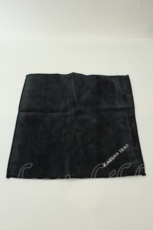 画像1: KANEKO ISAO / タオルハンカチ  クロ O-26-02-05-028-EL-ZA-IG-OS (1)
