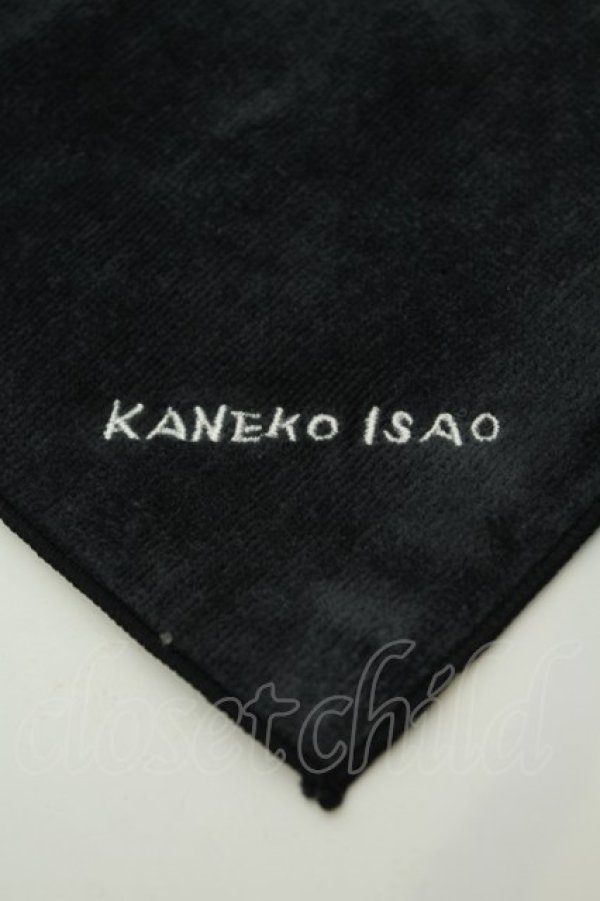 画像2: KANEKO ISAO / タオルハンカチ  クロ O-26-02-05-028-EL-ZA-IG-OS (2)