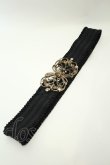 画像2: axes femme / 立体バラ×蝶ゴムベルト  ゴールド×クロ O-26-02-05-036-AX-ZA-IG-OS (2)