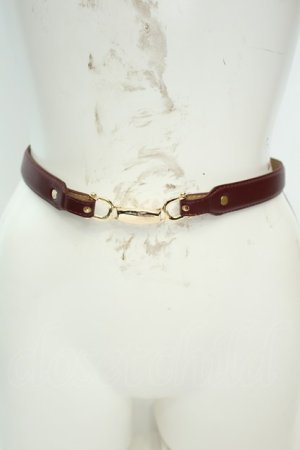 画像: F&A / フロントビット使いベルト  ワイン O-26-02-05-044-LO-ZA-IG-OS