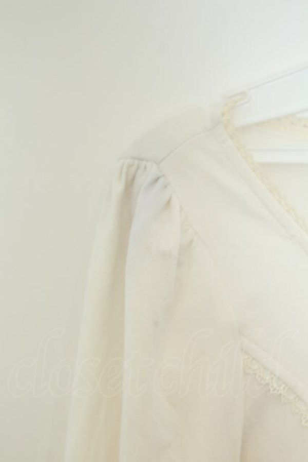 画像2: Ozz oneste / レースアップ裏起毛カットソー  ホワイト O-26-02-06-041-OO-TO-OW-OS (2)