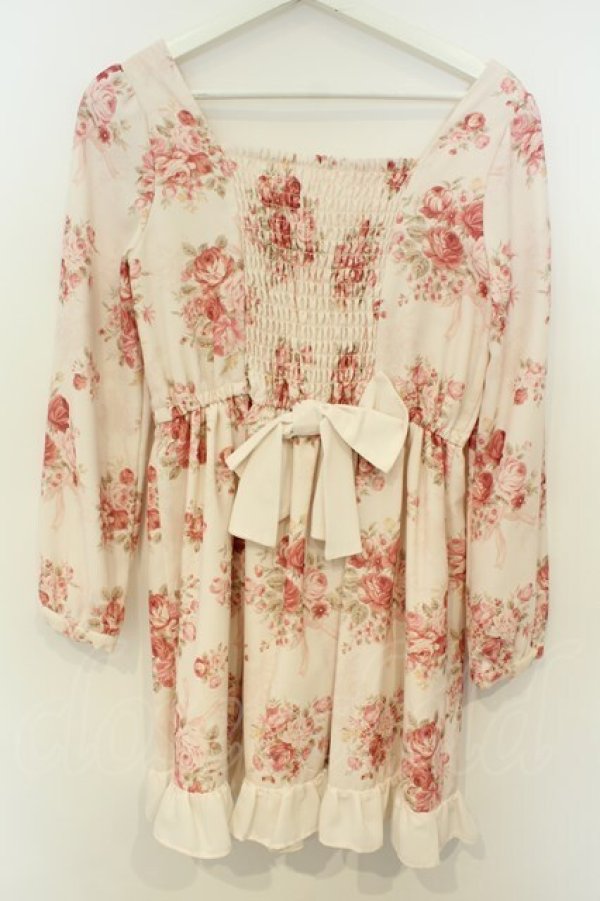 画像4: LIZ LISA / ブーケリボン柄ワンピース 0 ピンク O-26-02-06-005-LO-OP-OW-OS (4)