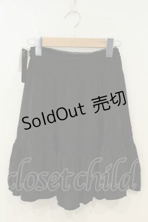 画像: Ozz oneste / フリルミニスカート  ブラック O-26-02-06-006-OO-SK-OW-OS