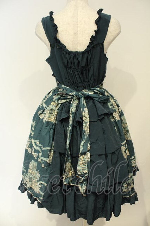 画像4: metamorphose / Rose cageバッスルジャンパースカート  グリーン O-26-02-06-051-ME-OP-OW-OS (4)