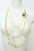 画像1: axes femme / ストーンモチーフ付きパールネックレス  シロ O-26-02-06-1001-AX-AC-OW-OS (1)