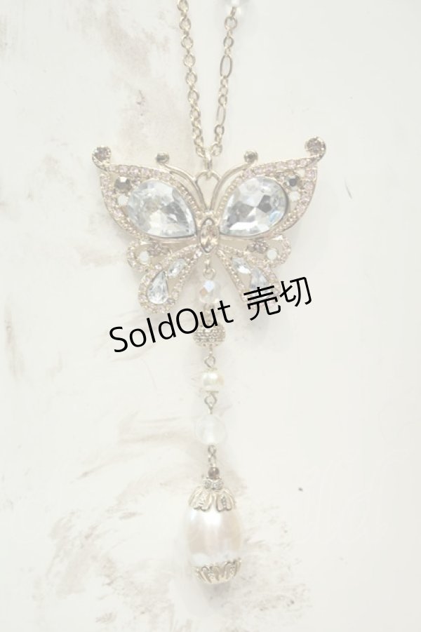 画像1: axes femme / ストーンバタフライネックレス  ゴールド O-26-02-06-1049-AX-AC-OW-OS (1)