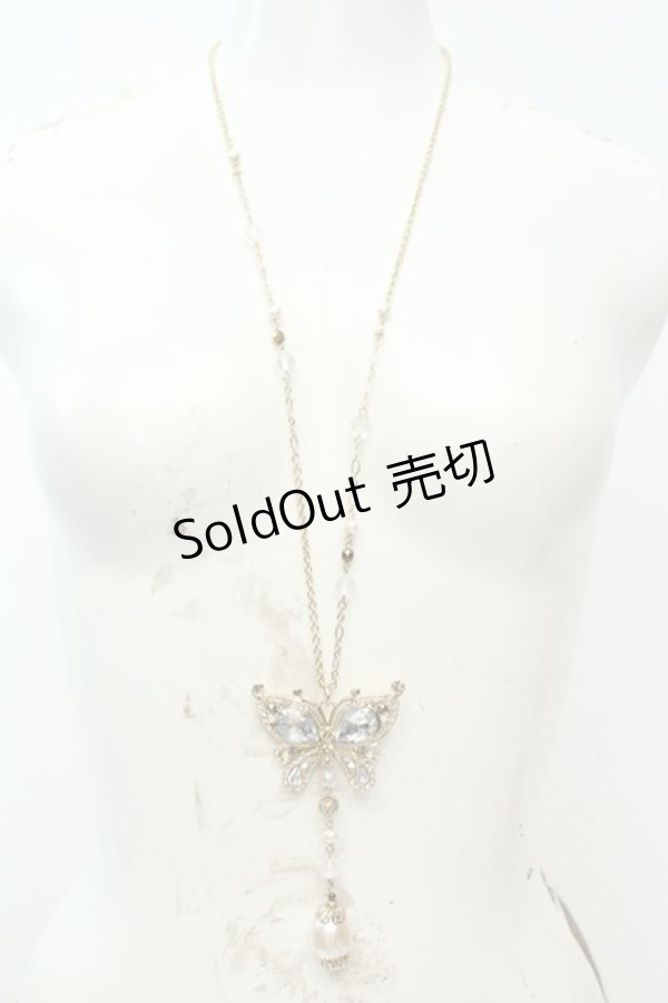 画像2: axes femme / ストーンバタフライネックレス  ゴールド O-26-02-06-1049-AX-AC-OW-OS (2)