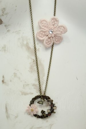画像: axes femme / お花＆リースモチーフネックレス  ゴールド O-26-02-06-1055-AX-AC-OW-OS
