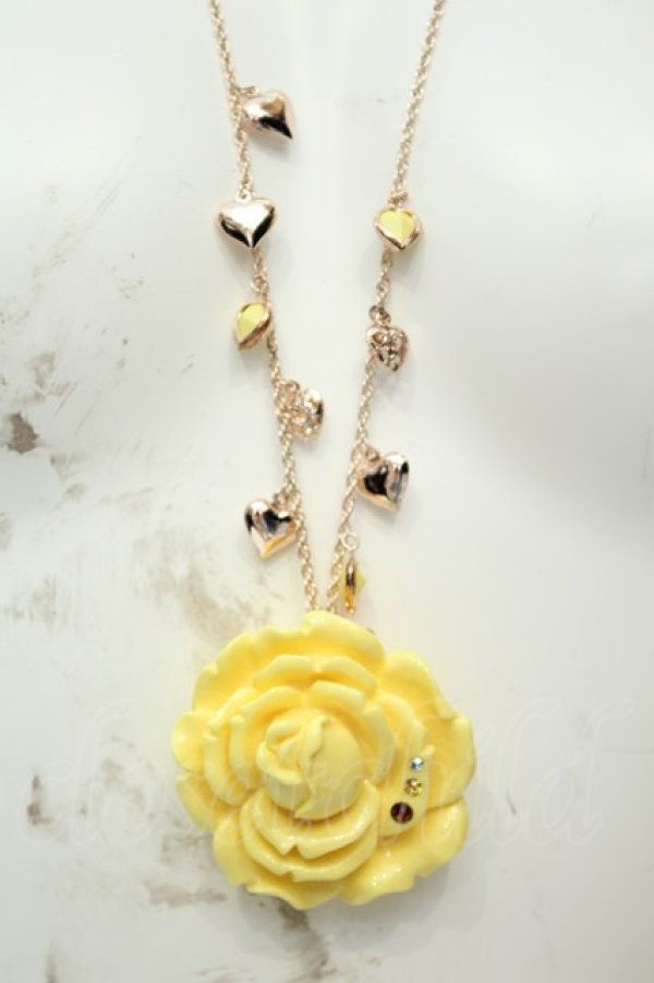 画像1: axes femme / BIGローズモチーフネックレス  ゴールド O-26-02-06-1056-AX-AC-OW-OS (1)