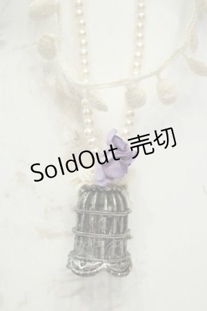 画像: axes femme / 鳥かごパールネックレス  シルバー O-26-02-06-1057-AX-AC-OW-ZT575-F004