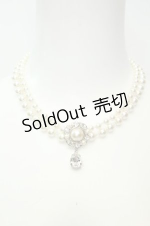 画像: axes femme / モチーフ使いパールチョーカー  シルバー O-26-02-06-1063-AX-AC-OW-OS