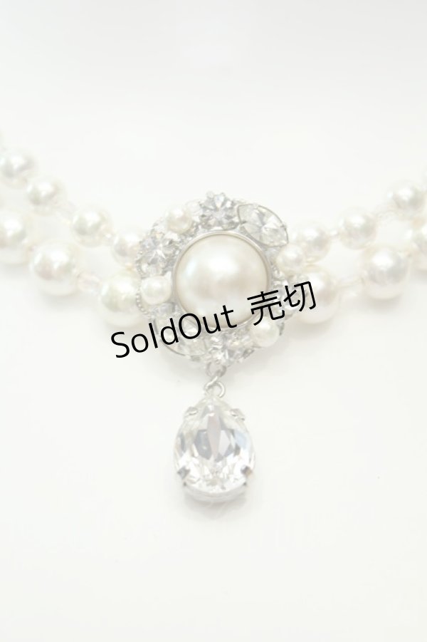 画像2: axes femme / モチーフ使いパールチョーカー  シルバー O-26-02-06-1063-AX-AC-OW-OS (2)