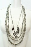 画像1: axes femme / モチーフ使い多連パールネックレス  シルバー O-26-02-06-1065-AX-AC-OW-OS (1)