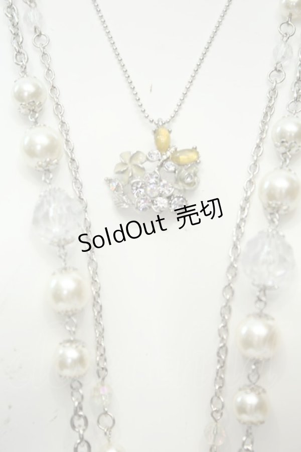 画像2: axes femme / ビーズ＆パール多連ネックレス  シルバー O-26-02-06-1066-AX-AC-OW-OS (2)