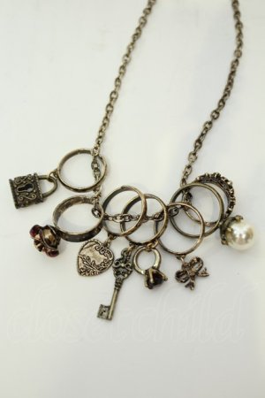 画像: axes femme / アンティークモチーフリングネックレス  ゴールド O-26-02-06-1069-AX-AC-OW-OS