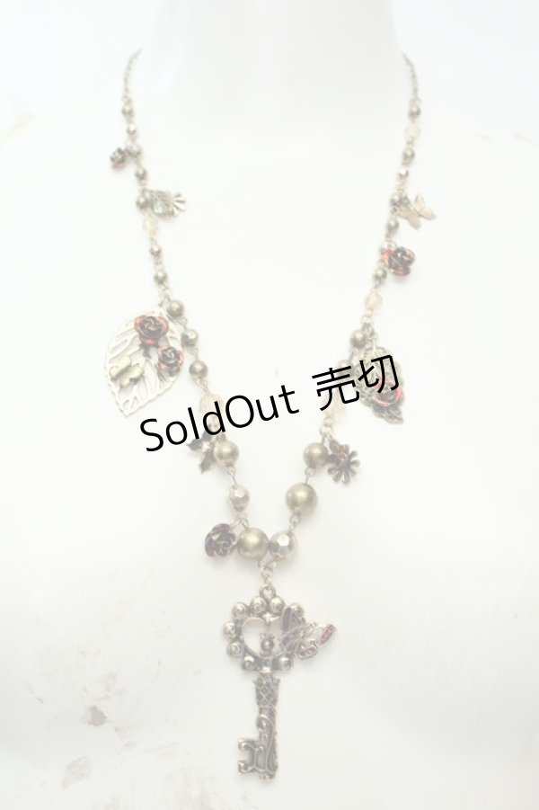 画像1: axes femme / バタフライキーモチーフネックレス  アンティークゴールド O-26-02-06-1008-AX-AC-OW-OS (1)