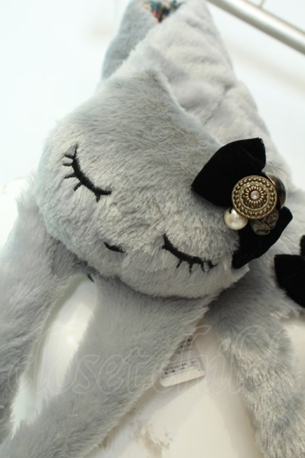 画像2: axes femme / ねこファーマフラー  グレー O-26-02-06-1086-AX-ZA-OW-OS (2)