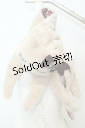 画像: axes femme / ねこファーマフラー  ベージュ O-26-02-06-1087-AX-ZA-OW-OS