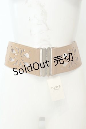 画像: axes femme / カットワーク使いベルト  キャメル O-26-02-06-1093-AX-ZA-OW-ZT575