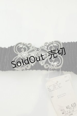 画像: axes femme / ベロアゴムベルト  クロ O-26-02-06-1094-AX-ZA-OW-ZT575