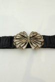 画像1: axes femme / モチーフ使いゴムベルト  クロ O-26-02-06-1095-AX-ZA-OW-OS (1)