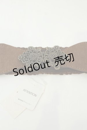 画像: axes femme / スエード調ゴムベルト  ブラウン O-26-02-06-1096-AX-ZA-OW-OS