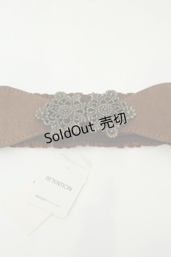 画像1: axes femme / スエード調ゴムベルト  ブラウン O-26-02-06-1096-AX-ZA-OW-OS (1)