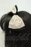 画像2: axes femme / レース＆サテンリボンカチューシャ  クロ O-26-02-06-1097-AX-AC-OW-OS (2)