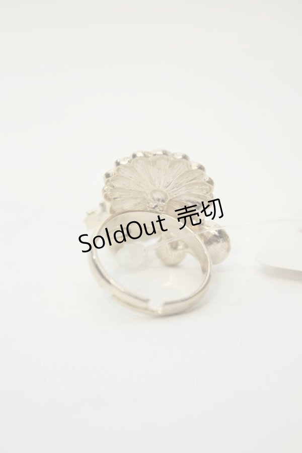 画像2: axes femme / フラワー＆バタフライリング  シルバー O-26-02-06-1098-AX-AC-OW-OS (2)