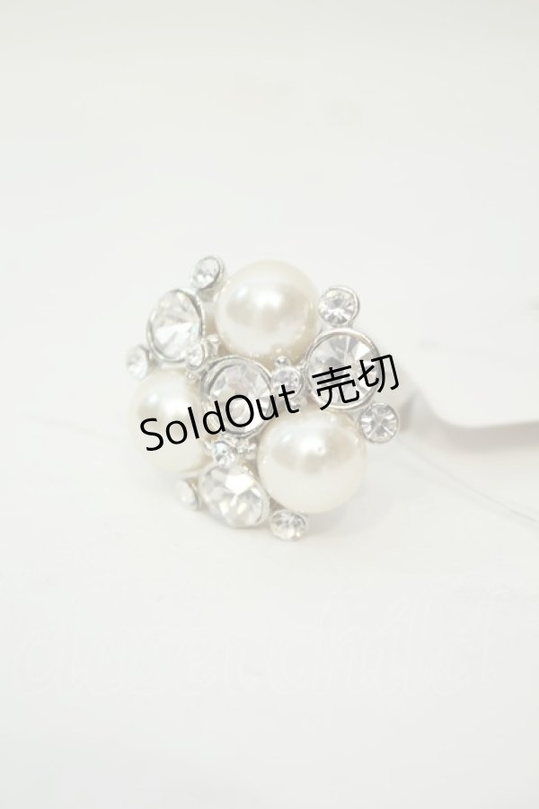 画像1: axes femme / パールビジューリング  シルバー O-26-02-06-1099-AX-AC-OW-OS (1)