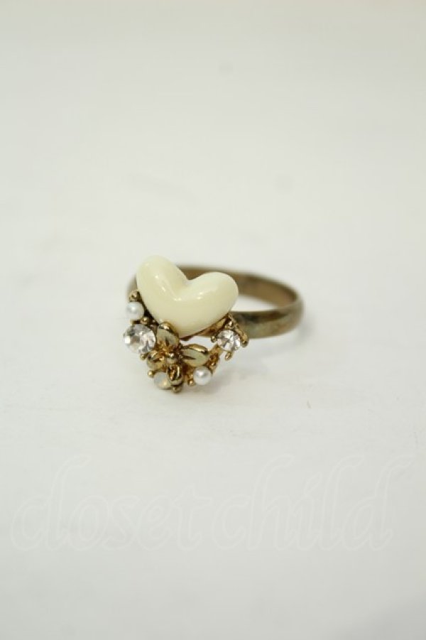 画像1: axes femme / ハートモチーフリング  ゴールド O-26-02-06-1107-AX-AC-OW-OS (1)