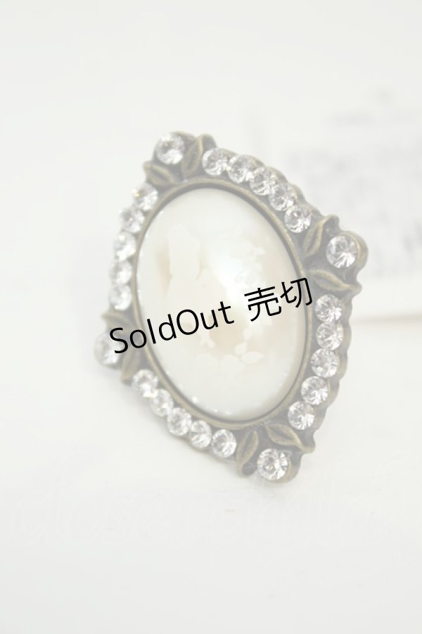 画像1: axes femme / DISNEYアリスコラボカボションリング  ゴールド O-26-02-06-1116-AX-AC-OW-OS (1)