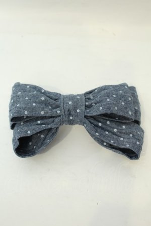 画像: axes femme / デニムリボンバレッタ  アオ O-26-02-06-1117-AX-AC-OW-OS