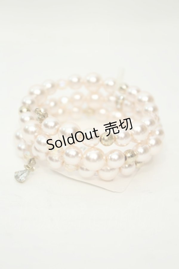 画像1: axes femme / 多連パールブレスレット  ピンク O-26-02-06-1123-AX-AC-OW-OS (1)