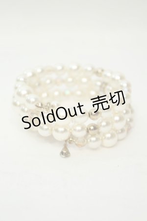 画像: axes femme / 多連パールブレスレット  シロ O-26-02-06-1125-AX-AC-OW-OS