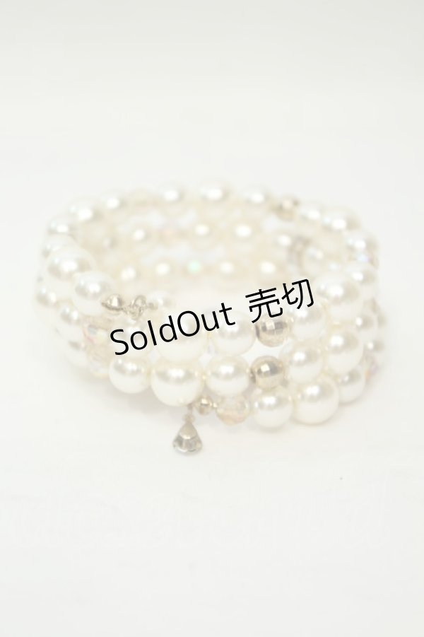 画像1: axes femme / 多連パールブレスレット  シロ O-26-02-06-1125-AX-AC-OW-OS (1)