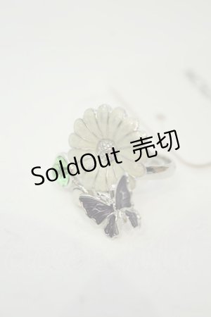 画像: axes femme / フラワー＆バタフライリング  シルバー O-26-02-06-1133-AX-AC-OW-OS